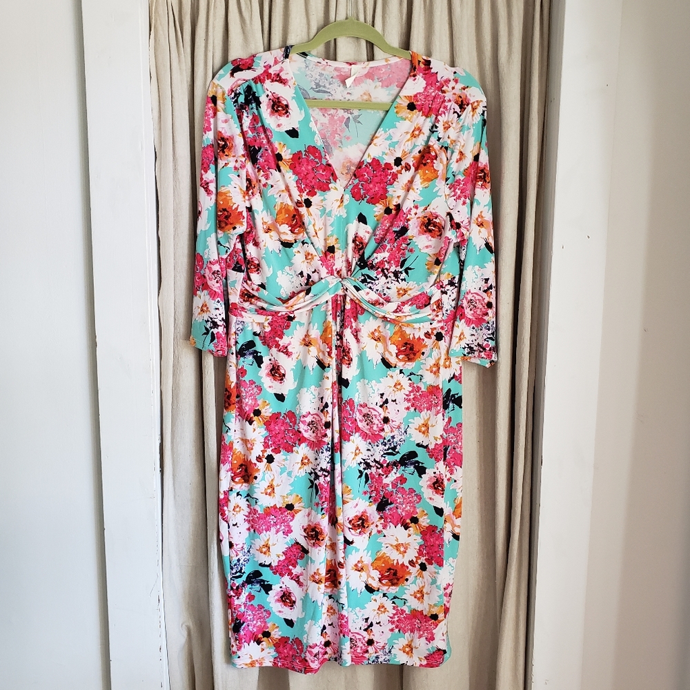Floral PinkBlush Maternity Dress